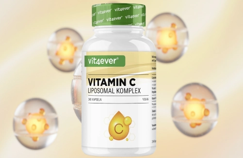 Liposomales Vitamin C - 240 vegane Kapseln - Premium: Hochdosiert mit 1000mg reinem Vitamin C pro Tag - Besonders hohe Bioverfügbarkeit